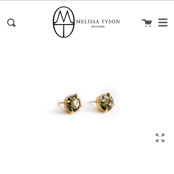 Handmade 14k Gold Studs - Picture 1 of 7